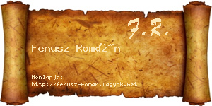 Fenusz Román névjegykártya